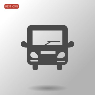 Otobüs Düz Simgesi