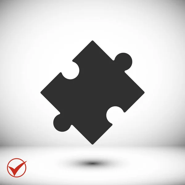 Puzzle flat icon — Stock Vector