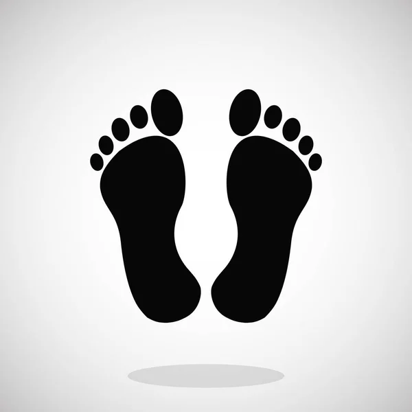 Icono pies negros — Archivo Imágenes Vectoriales