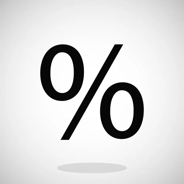 Černý procenta ikona — Stockový vektor
