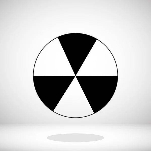 Icône de signe radioactif — Image vectorielle