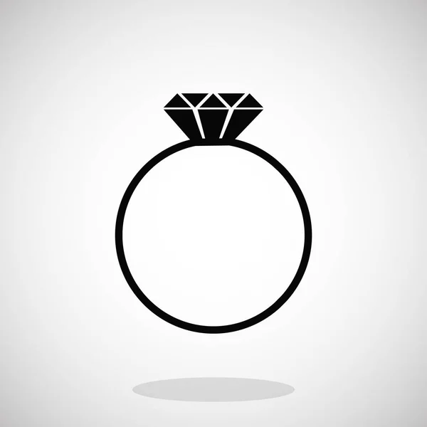 Ring with gem icon — Stock Vector