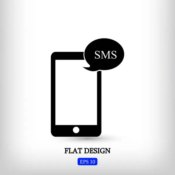 Mobile phone sms icon — Stock Vector