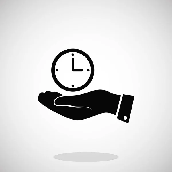 Horloge à la main icône — Image vectorielle