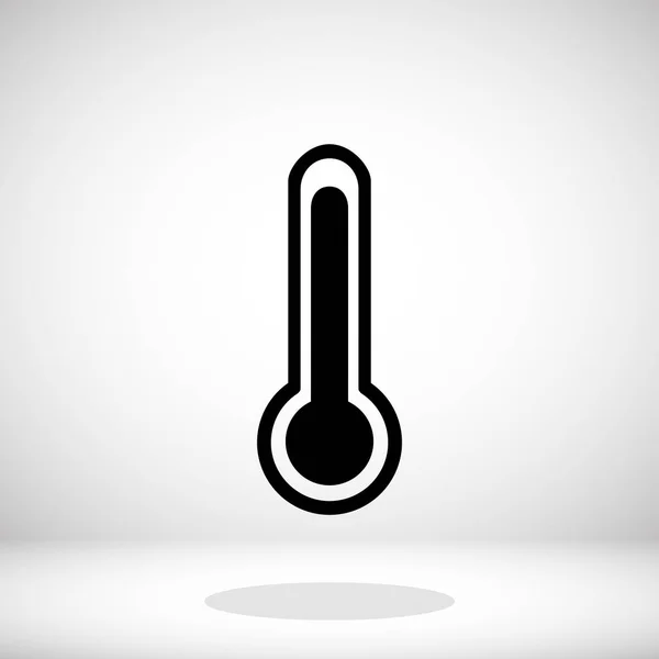 Zwarte temperatuur pictogram — Stockvector