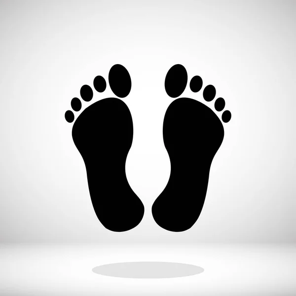 Zwarte voeten pictogram — Stockvector
