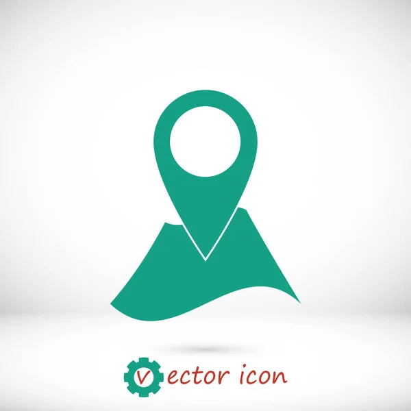 Pin en el icono del mapa — Vector de stock