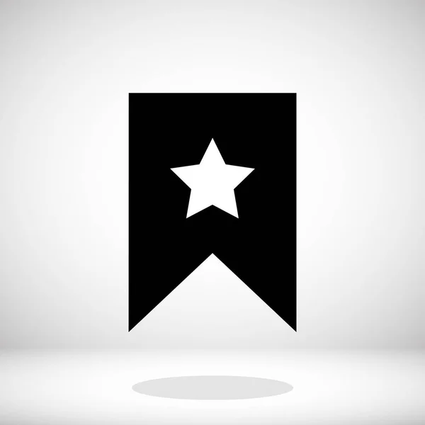 Icono de estrella, icono de pictograma plano — Archivo Imágenes Vectoriales