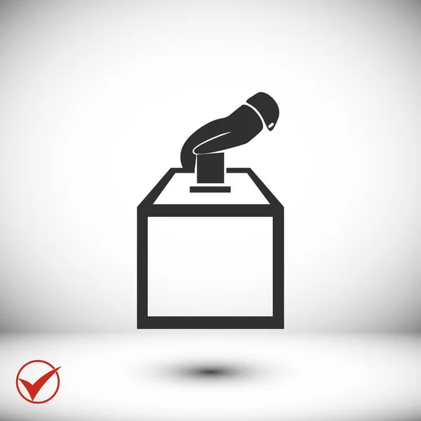 Voto icono de la papeleta — Vector de stock