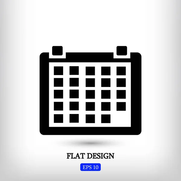 Black calendar icon — Stock Vector