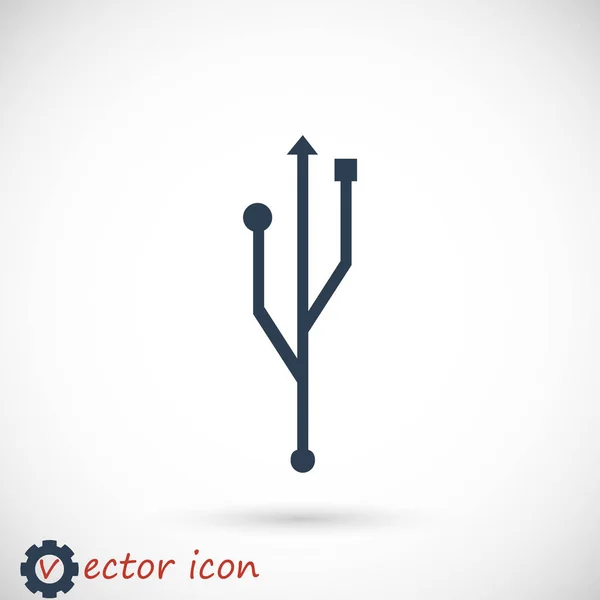 Icône signe USB — Image vectorielle