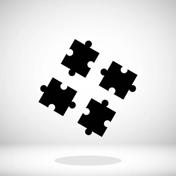 Puzzel platte pictogram — Stockvector