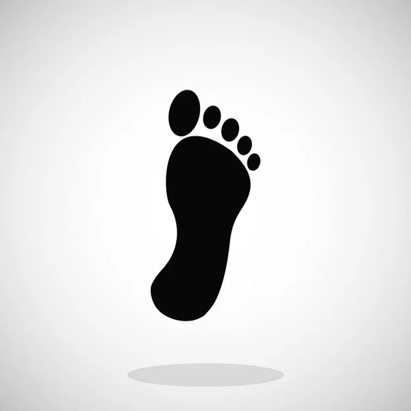 Black footprint icon — Stock Vector