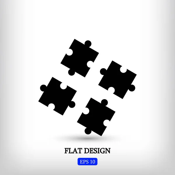 Puzzel platte pictogram — Stockvector