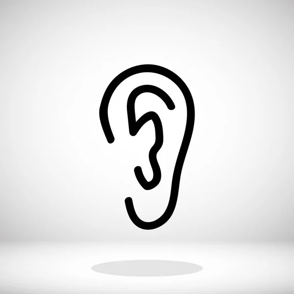 Icône oreille noire — Image vectorielle