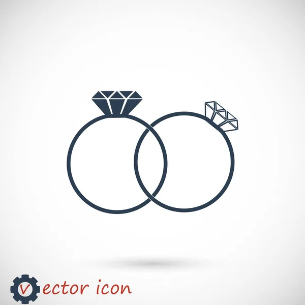 Ring met parel pictogram — Stockvector