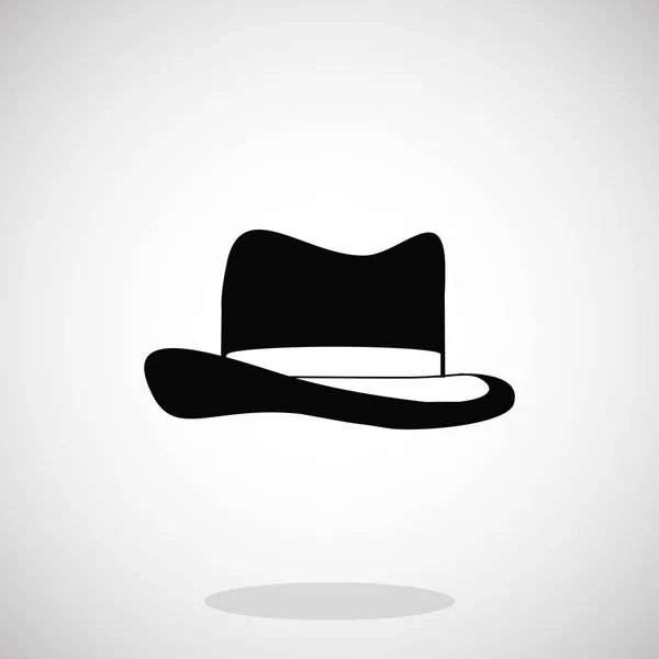 Чорна капелюх значок — стоковий вектор