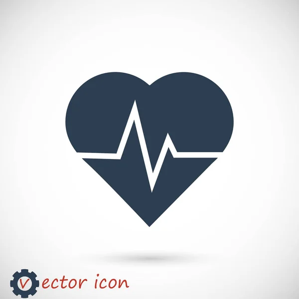 Icono latido del corazón — Vector de stock