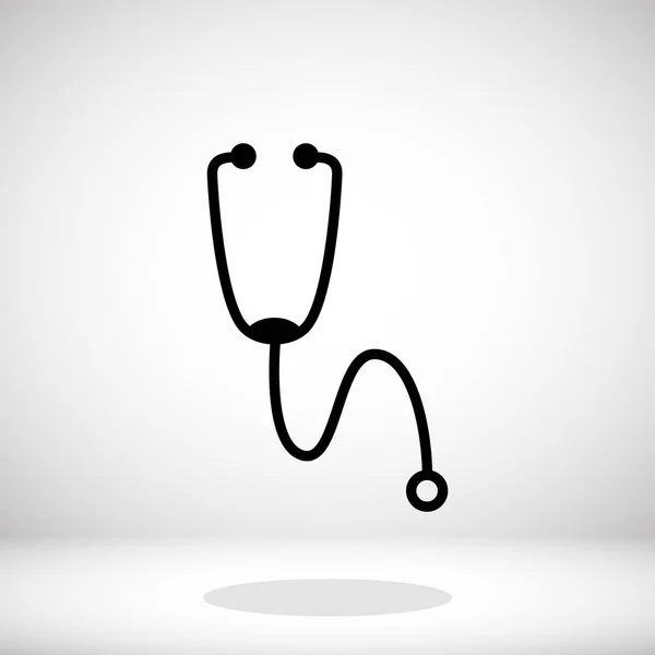 Stethoscope flat icon — Stock Vector