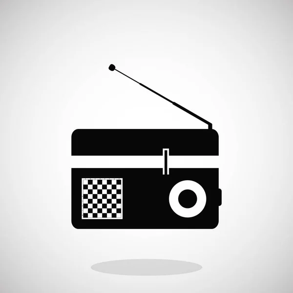 Επίπεδη εικονίδιο ραδιόφωνο — Διανυσματικό Αρχείο