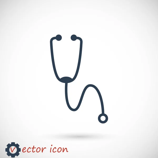 Stethoscope flat icon — Stock Vector