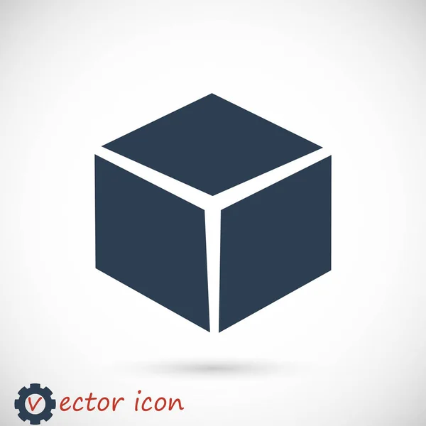 Illustration icône cube — Image vectorielle