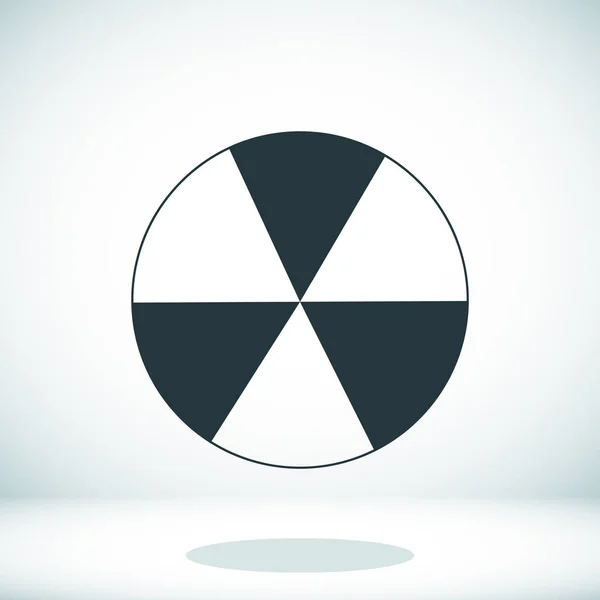 Radioactive sign icon — Stock Vector