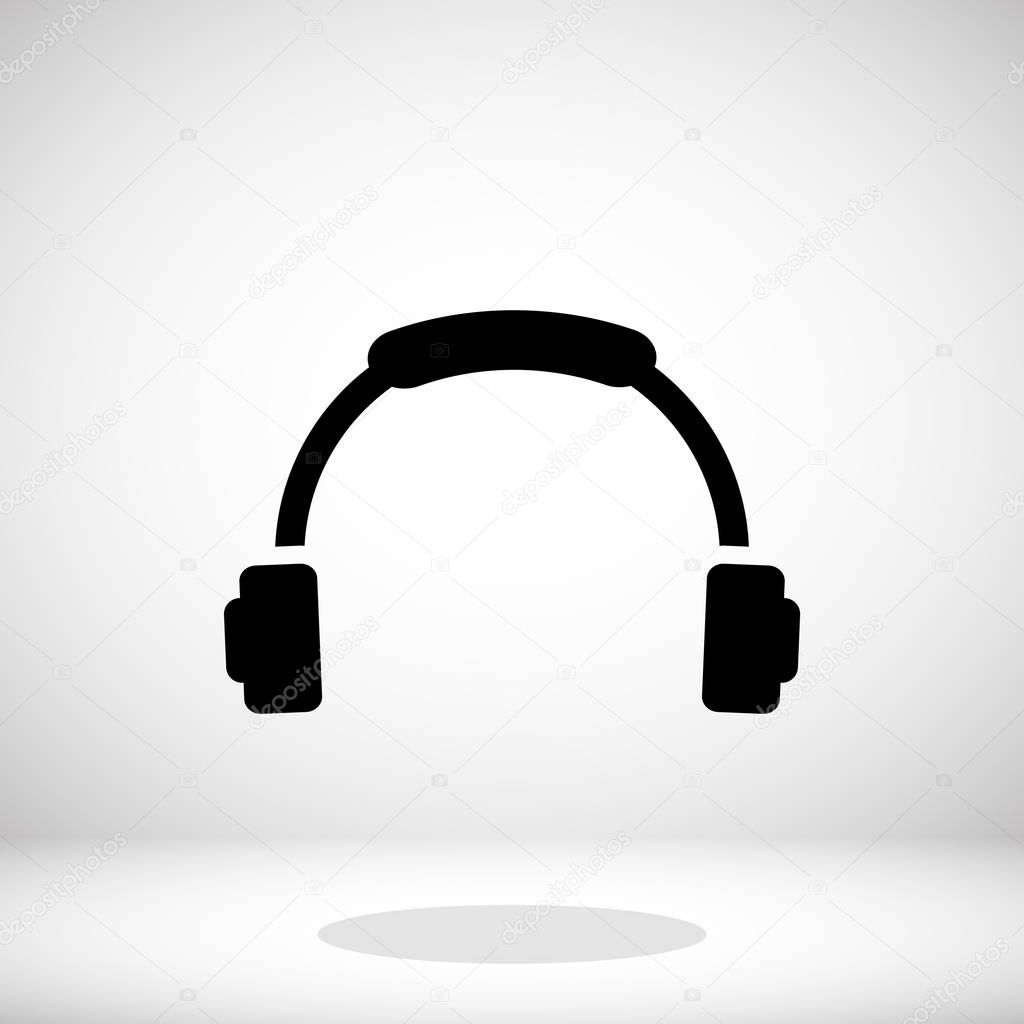 Black headphone icon