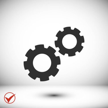 dişli simgesini illüstrasyon