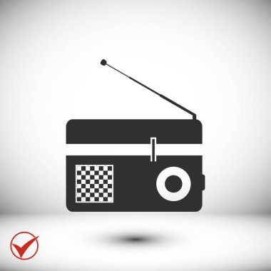 radyo düz simgesi