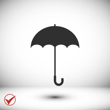 Şemsiye Düz Simgesi