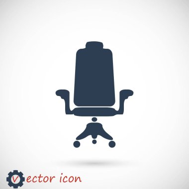 sandalye düz simgesi