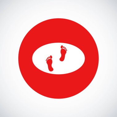 Beyaz ayak izleri simgesi