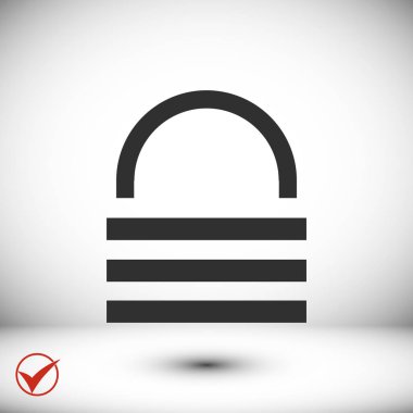düz kilit simgesi