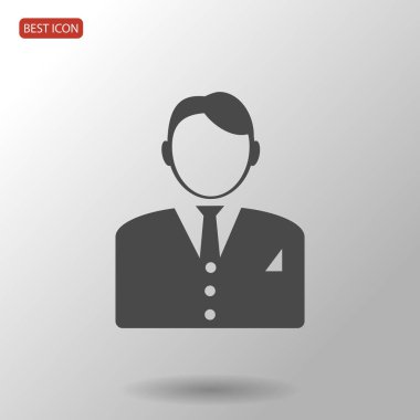 İşadamı Düz Simge