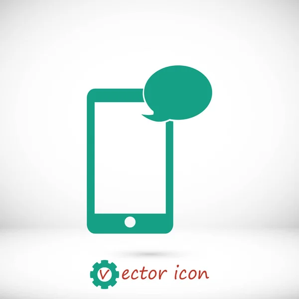 Teléfono móvil SMS icono — Vector de stock