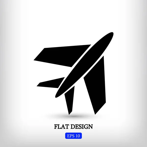 Plane flat icon — Stock Vector