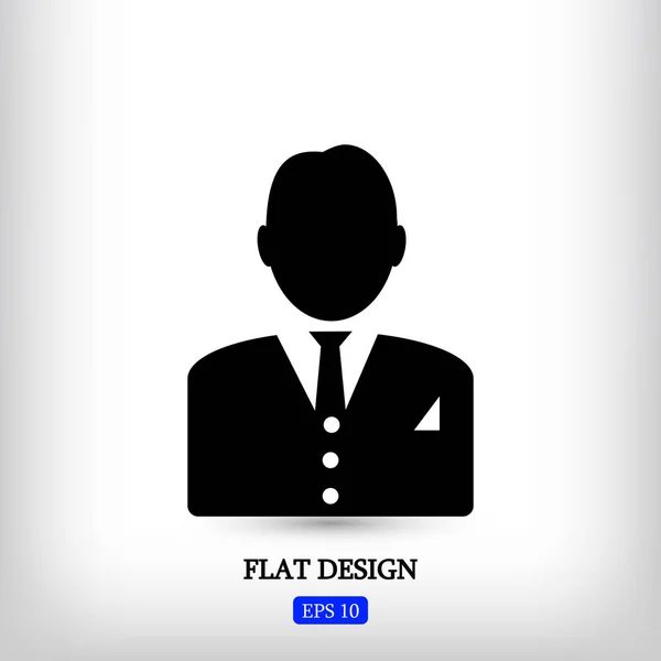 Empresário Flat Icon — Vetor de Stock