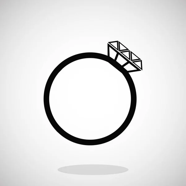 Ring met parel pictogram — Stockvector