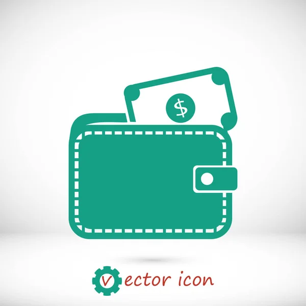 Pénztárca dollárt ikon — Stock Vector