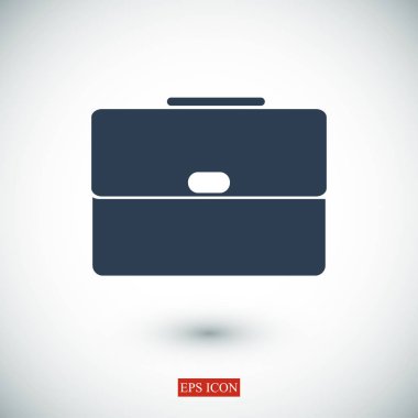 Evrak Çantası Düz Simgesi