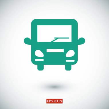 Otobüs Düz Simgesi