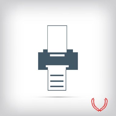 Siyah yazıcı simgesini