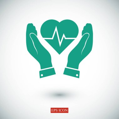 Ellerin simgesinde kalp