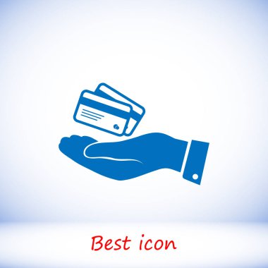 elinde kredi kartı simgesi