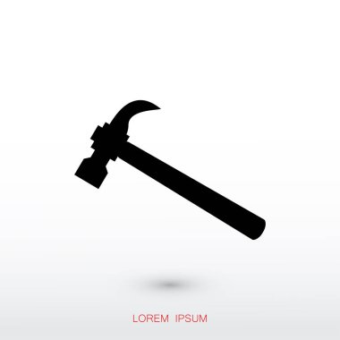 Çekiç düz simgesi