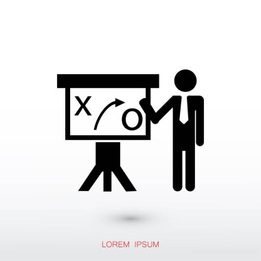 Grafik simge ile işadamı