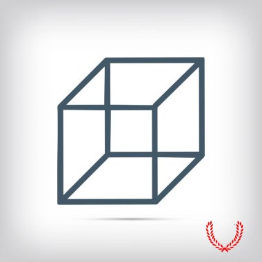 Geometrik küp simgesini