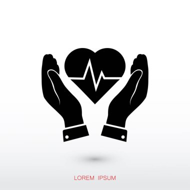 Ellerin simgesinde kalp