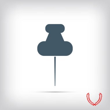 Siyah pushpins simgesi